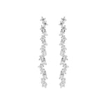 Sterling Silver Gold-Plated CZ Drop Earring - E588