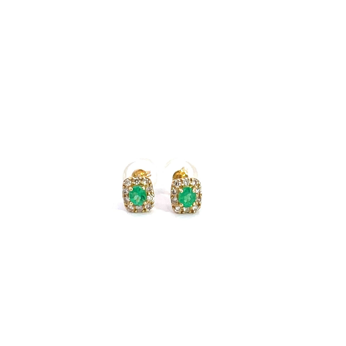 Emerald and Diamond Cluster Earrings - Markbridge Jewellers