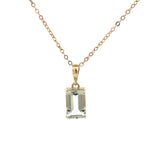 Emerald Cut Green Amethyst Pendant - Markbridge Jewellers