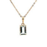 Emerald Cut Green Amethyst Pendant - Markbridge Jewellers