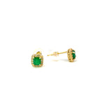 Emerald & Diamond Stud Earrings - Markbridge Jewellers