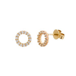 Eternal Diamonds Circle Stud Earrings - Markbridge Jewellers