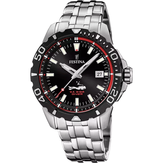 FESTINA The Originals Black Steel Strap Men's Watch - Markbridge Jewellers