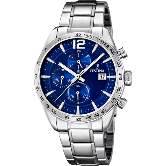 FESTINA Timeless Chronograph Blue Men's Watch - Markbridge Jewellers