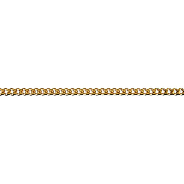 Gold Bevelled Curb Diamond Cut Chain 2.10mm - Markbridge Jewellers