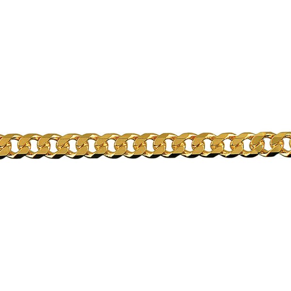 Gold Bevelled Curb Diamond Cut Chain 3.20mm - Markbridge Jewellers