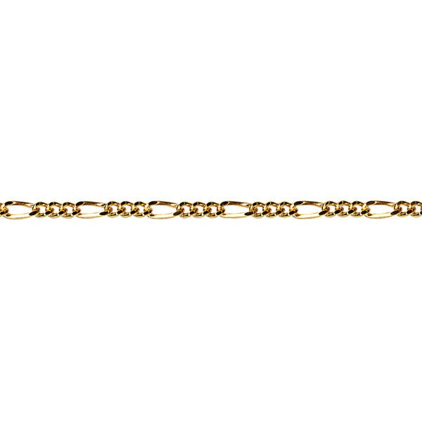 Gold Figaro Diamond Cut 3:1 Chain 1.40mm - Markbridge Jewellers