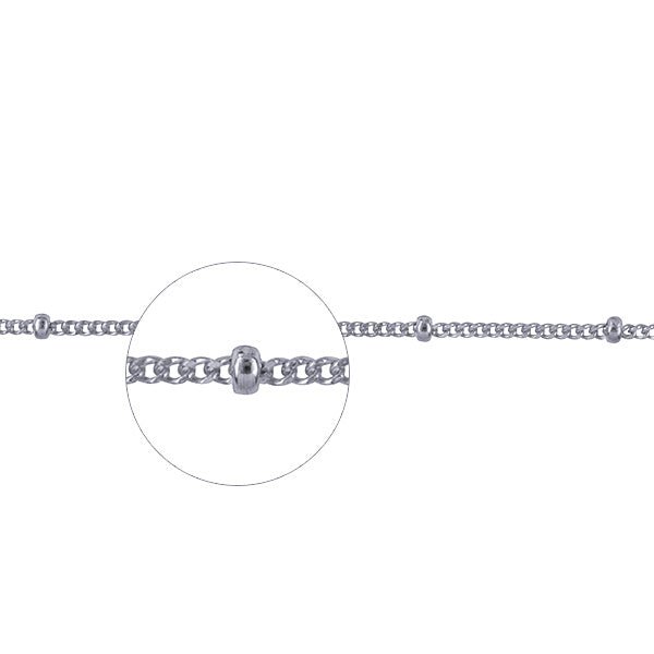 Gold Italian Diamond Cut Curb & Ball Chain 1.40mm - Markbridge Jewellers