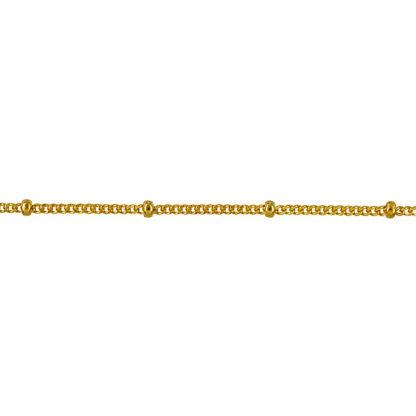 Gold Italian Diamond Cut Curb & Ball Chain 1.40mm - Markbridge Jewellers