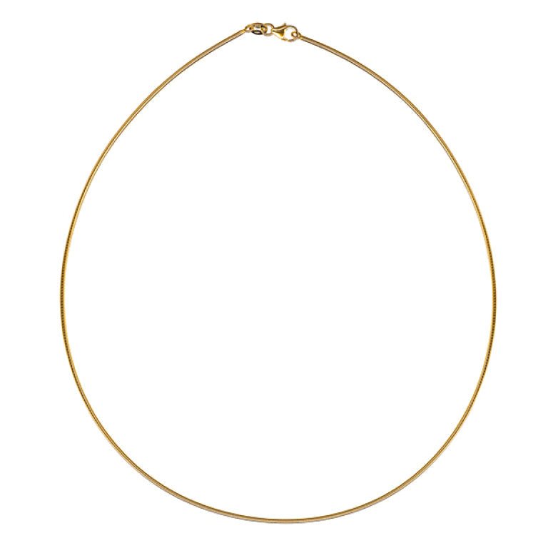 Gold Italian Round Omega Chain 1.20mm - Markbridge Jewellers