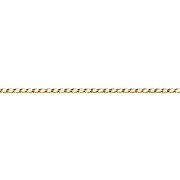 Gold Long Link Diamond Cut Curb Chain 1.40mm - Markbridge Jewellers