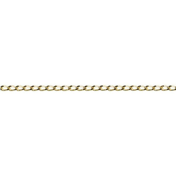 Gold Long Link Diamond Cut Curb Chain 1.80mm - Markbridge Jewellers