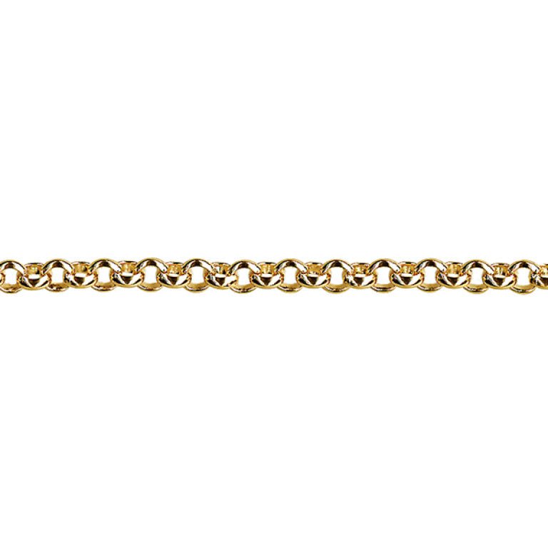 Gold Round Belcher Bracelet 3.50mm - Markbridge Jewellers