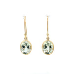 Green Amethyst Sharp Drop Earrings - Markbridge Jewellers