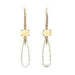 Green Amethyst & White Opal Earrings - Markbridge Jewellers