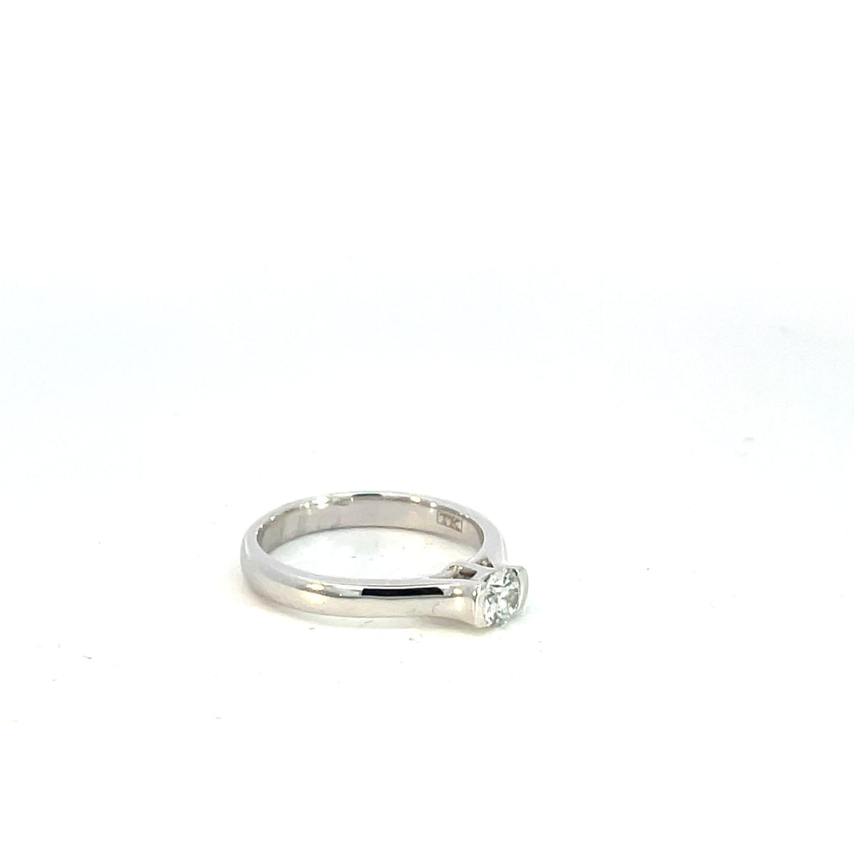 Half Bezel Solitaire Engagement Ring - Markbridge Jewellers