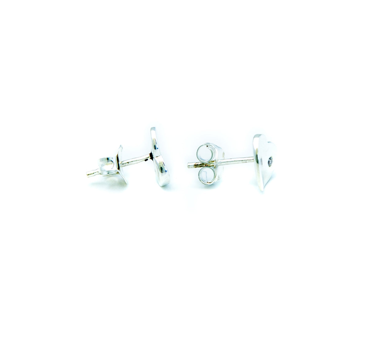 Heart Earrings w Cubic - Markbridge Jewellers