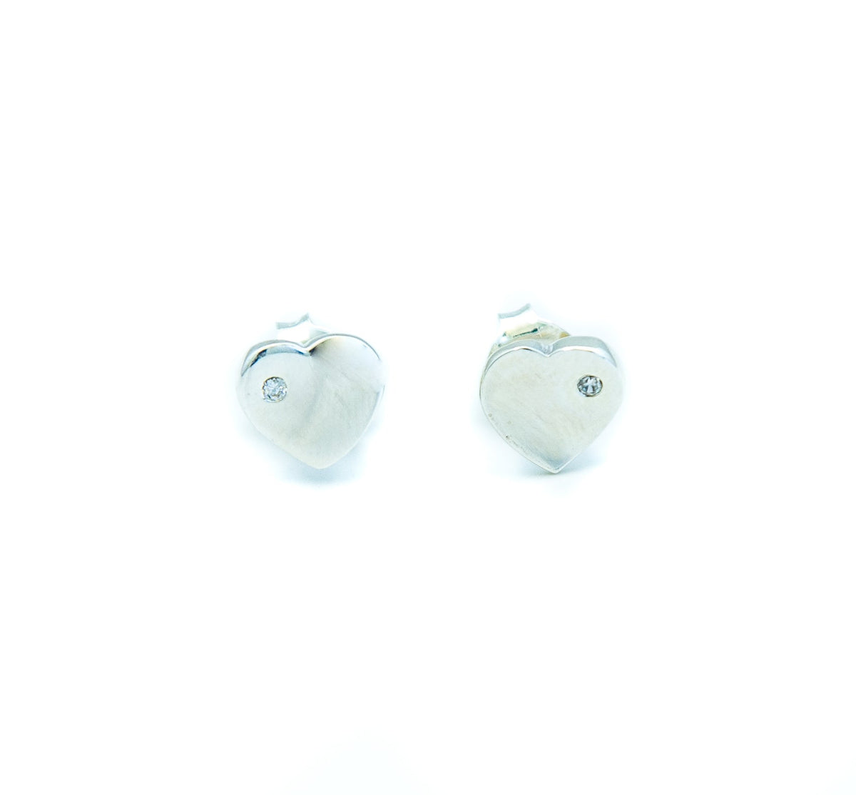 Heart Earrings w Cubic - Markbridge Jewellers