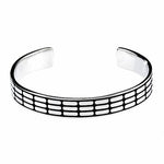 Horizontal Tile Patterned Gents Cuff - Markbridge Jewellers