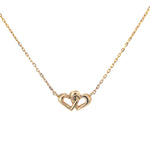 Interlocking Double Heart Necklace - Markbridge Jewellers