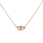 Interlocking Double Heart Necklace - Markbridge Jewellers