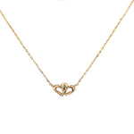 Interlocking Double Heart Necklace - Markbridge Jewellers