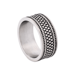 Ion Plated Antique Gunmetal Stainless Steel Ring - Markbridge Jewellers
