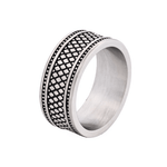 Ion Plated Antique Gunmetal Stainless Steel Ring - Markbridge Jewellers