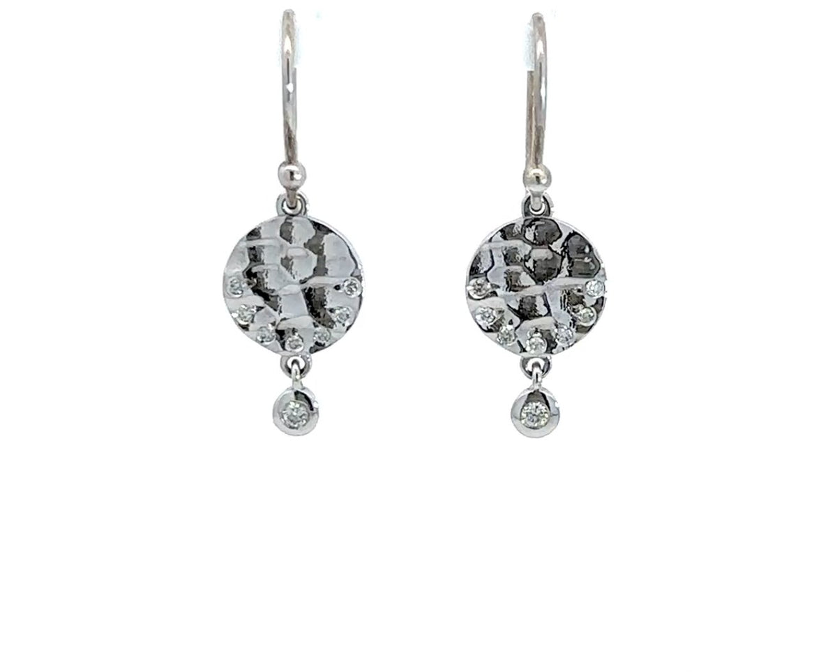 Isabella Collection White Gold Circle Diamond Earrings - Markbridge Jewellers