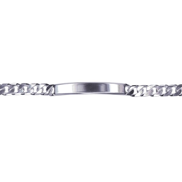 Italian Bevelled Curb Diamond Cut ID Bracelet - Markbridge Jewellers