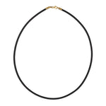 Italian Neoprene Necklet With Gold Clasp 2mm - Markbridge Jewellers