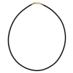 Italian Neoprene Necklet With Gold Clasp 3mm - Markbridge Jewellers