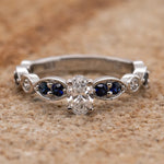 Lab Grown Diamond & Sapphire Dress Ring - Markbridge Jewellers
