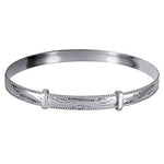 Ladies Engraved Expanding Bangle - Markbridge Jewellers