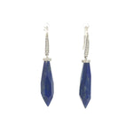 Lapis and Diamond Longline Earrings - Markbridge Jewellers