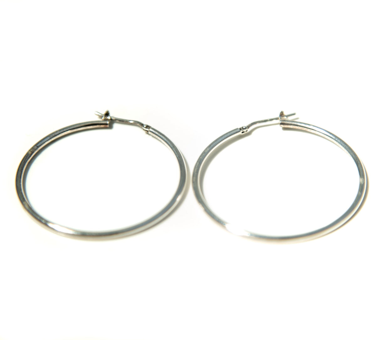 Large Silver Hoops - Markbridge Jewellers