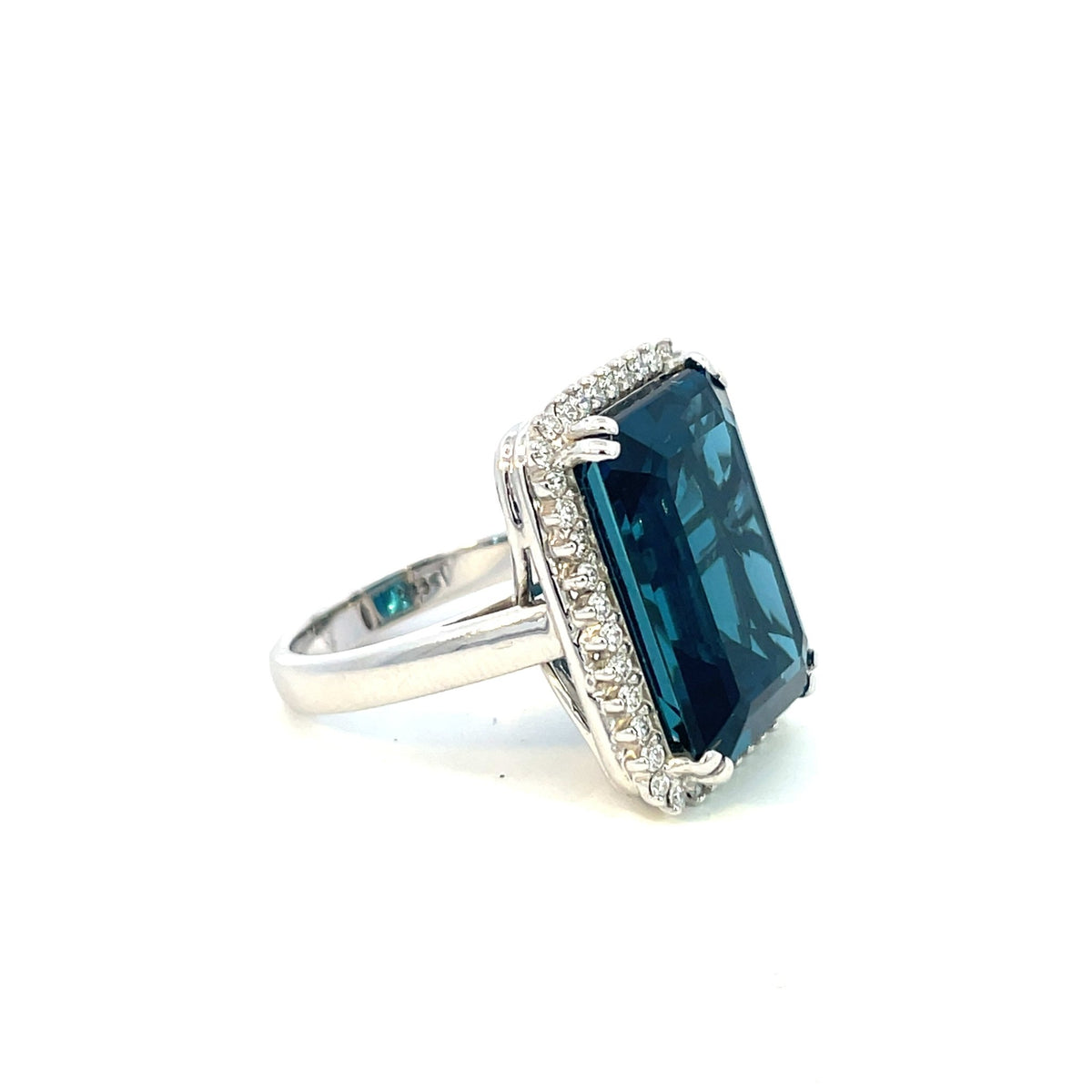 London Blue Topaz & Diamond Dress Ring - Markbridge Jewellers