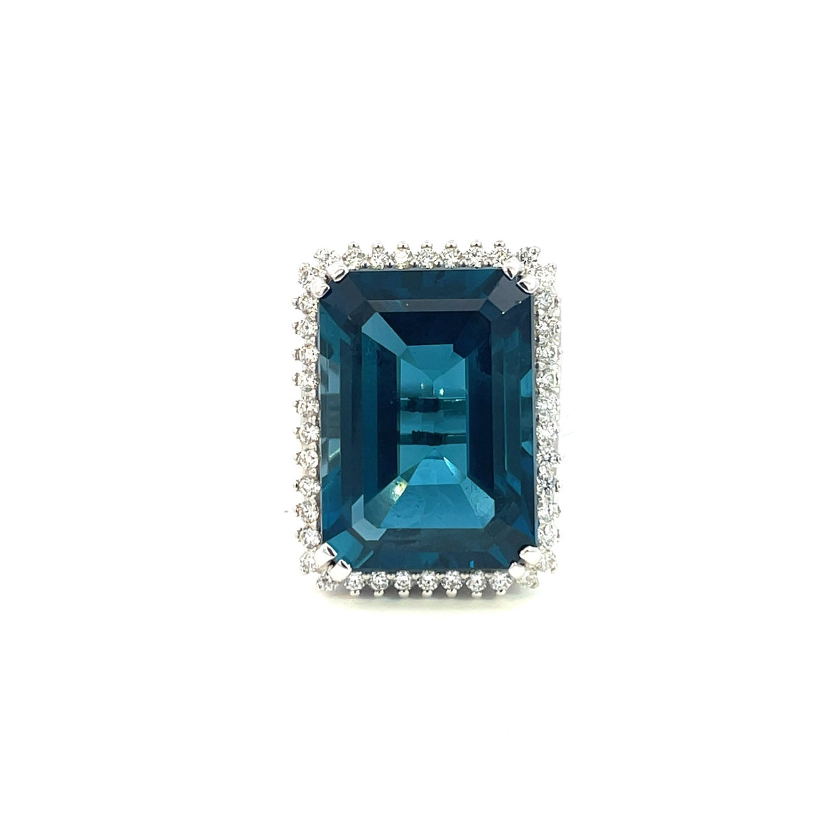 London Blue Topaz & Diamond Dress Ring - Markbridge Jewellers