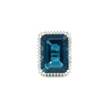 London Blue Topaz & Diamond Dress Ring - Markbridge Jewellers