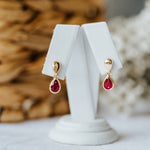 MB-LUXE Ruby Drop Studs - Markbridge Jewellers