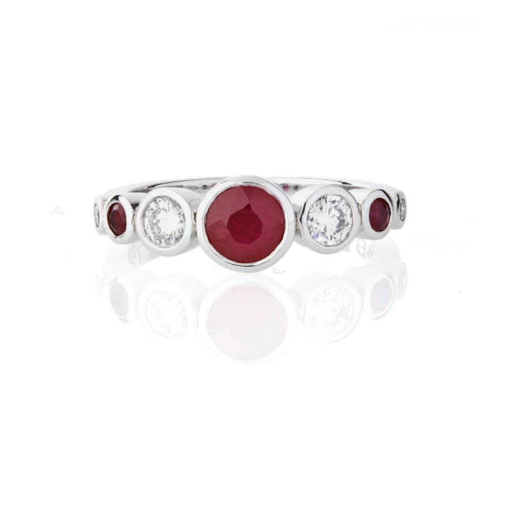 MB-LUXE "The Crown" Ruby and Diamond Dress ring - Markbridge Jewellers