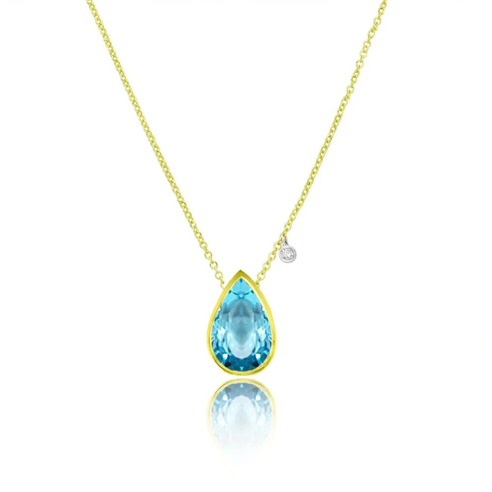 Meira T Blue Topaz & Diamond Pendant - Markbridge Jewellers