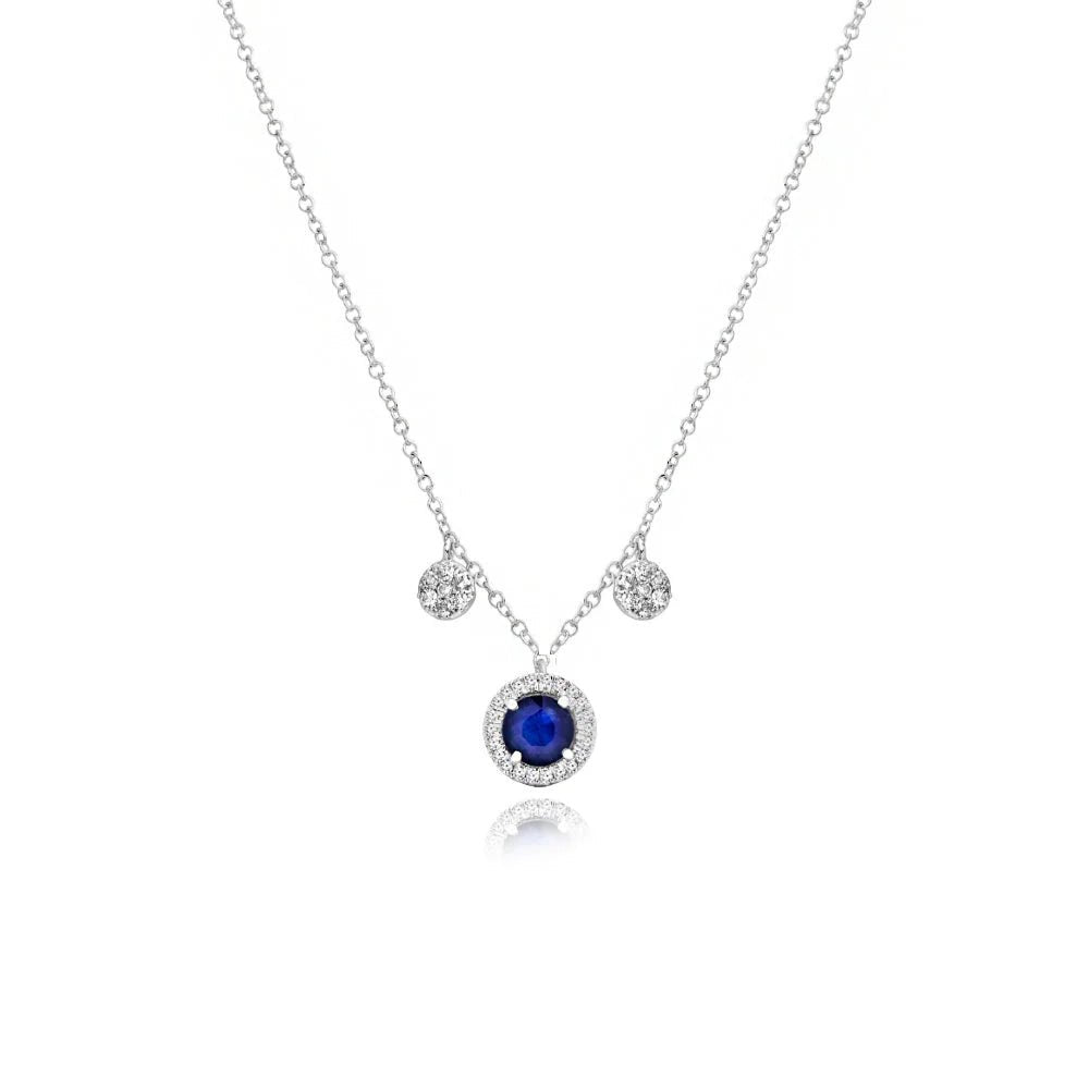 Meira T Dainty Sapphire & Diamond Necklace - Markbridge Jewellers