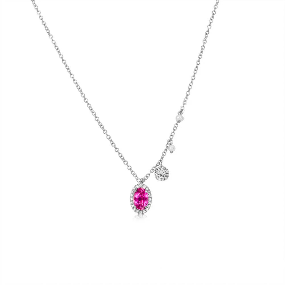 Meira T Pink Sapphire & Diamond Necklace - Markbridge Jewellers