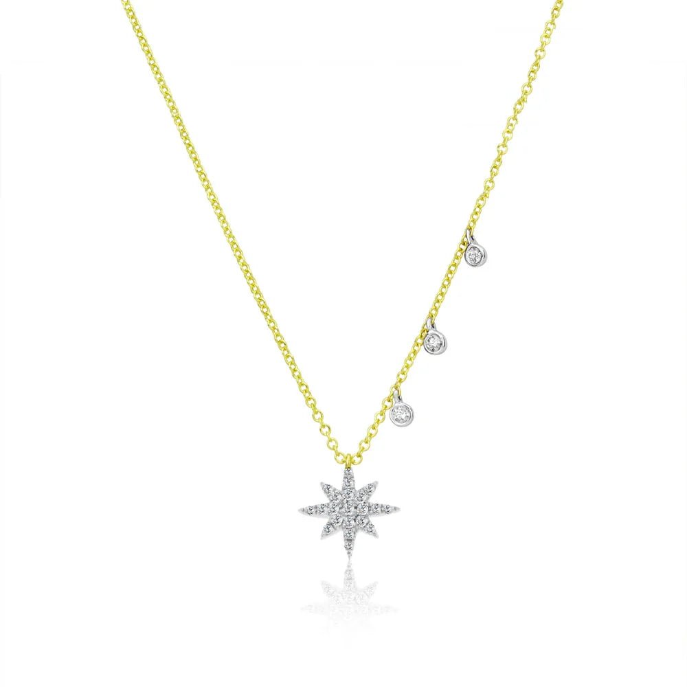 Meira T Two Tone Starburst Diamond Necklace - Markbridge Jewellers