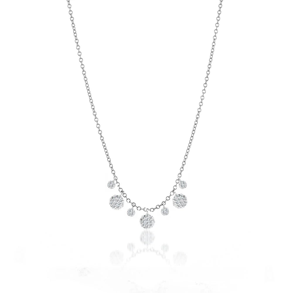 Meira T White Gold Diamond Disc Necklace - Markbridge Jewellers