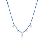 Meira T White Gold & Diamond Necklace with Blue Rhodium - Markbridge Jewellers