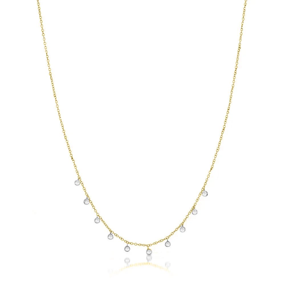 Meira T Yellow Gold Necklace with 10 Diamonds - Markbridge Jewellers