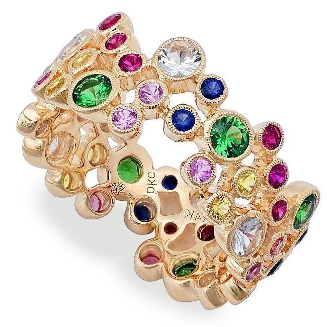 Multi Coloured Gemstone Bubble Ring - Markbridge Jewellers