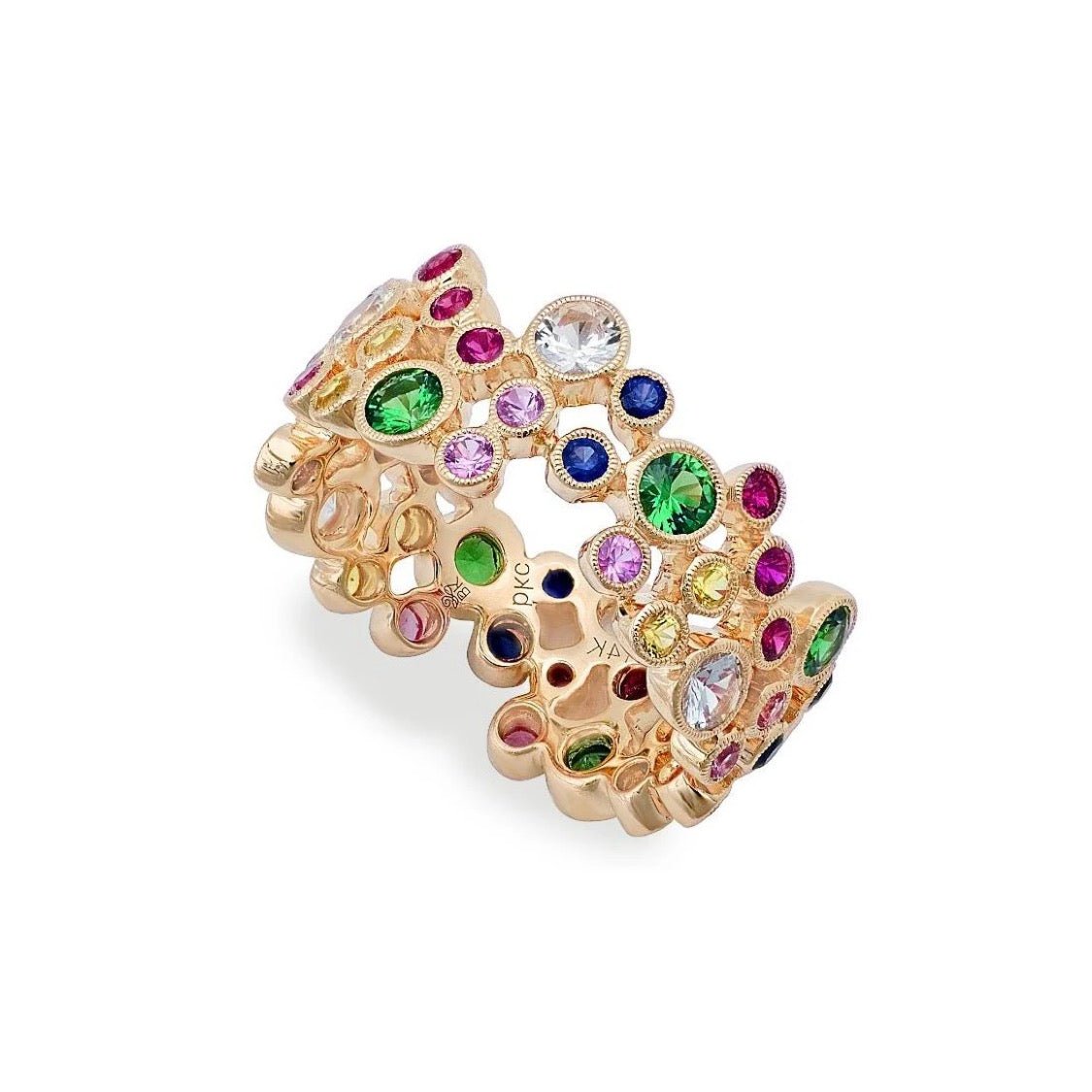 Multi Coloured Gemstone Bubble Ring - Markbridge Jewellers